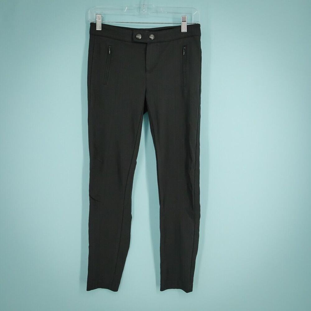 Vince Size 2 Gray Button Zip Closure Slim Skinny Knit Ankle Legging Pants